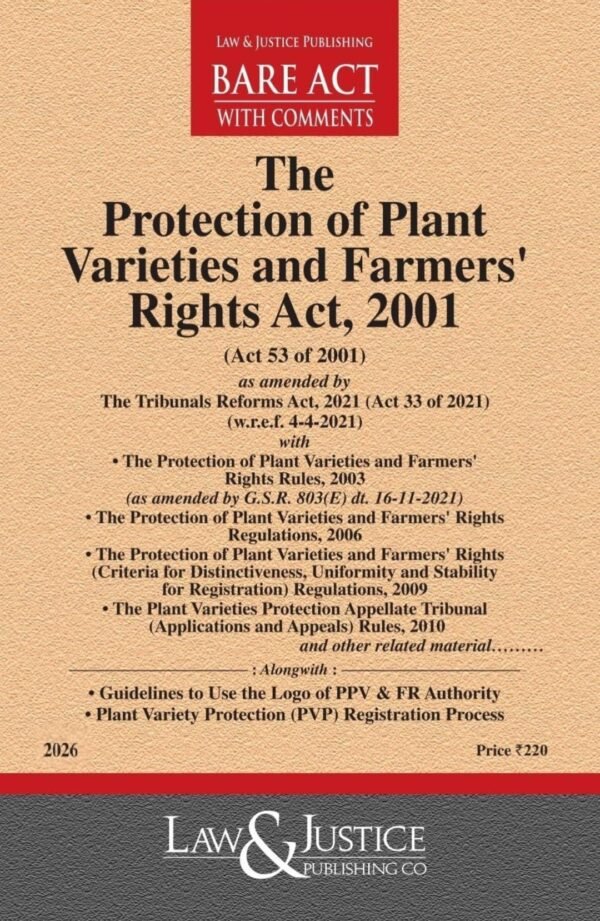 LJP's Protection of Plant Varieties and Farmers' Rights Act, 2001 Edition 2026