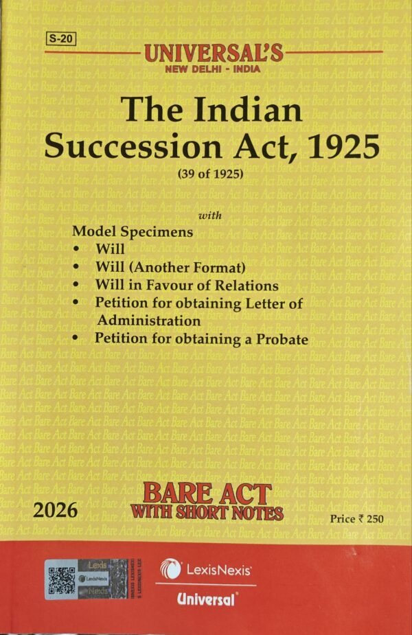 Universal's Succession Act, 1925 Edition 2026