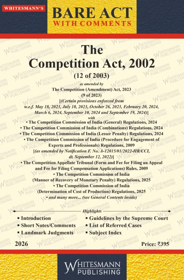 Whitesmann's Competition Act, 2002 Edition 2026