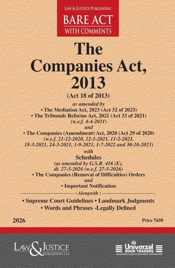 LJP's The Companies Act, 2013 (Bare Act)  Edition 2026