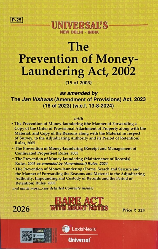 Universal's Prevention of Money Laundering Act, 2002 along with allied Rules Edition 2026