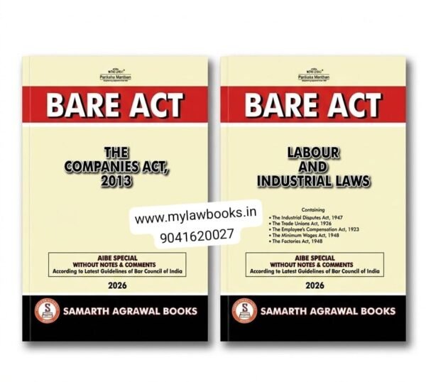 Samarth Agrawal Books Bare Act Set of 2, Companies Act 2013 and Labour & Industrial Laws, AIBE Special Edition 2026 by Pariksha Manthan
