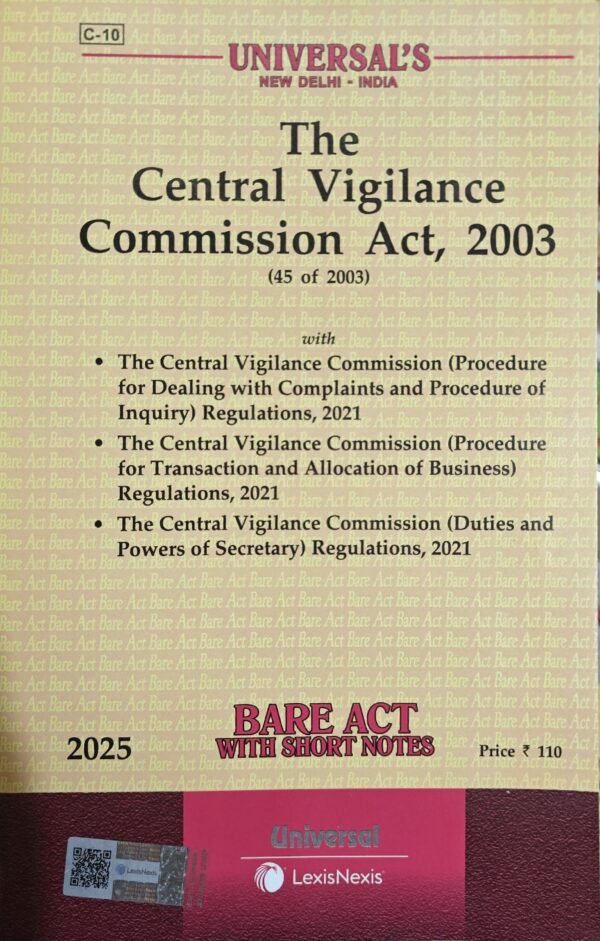 Universal's Central Vigilance Commission Act, 2003 Edition 2025