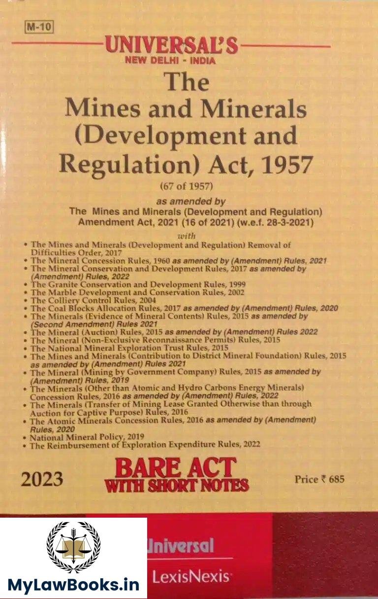 Mines & Minerals (Development And Regulation) Act, 1957 Edition 2024 ...