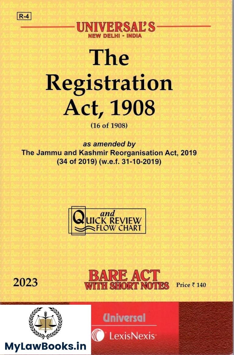 Registration Act, 1908 Edition 2024 MyLawBooks.in