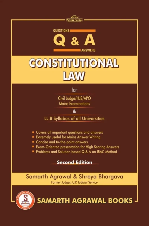 Pariksha Manthan’s Questions and Answers: Constitution Law by Samarth Agrawal Edition 2026