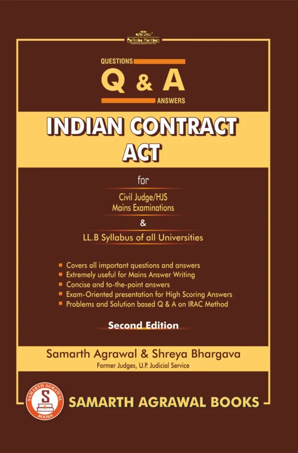 Pariksha Manthan’s Questions and Answers: Indian Contract Act by Samarth Agrawal Edition 2026