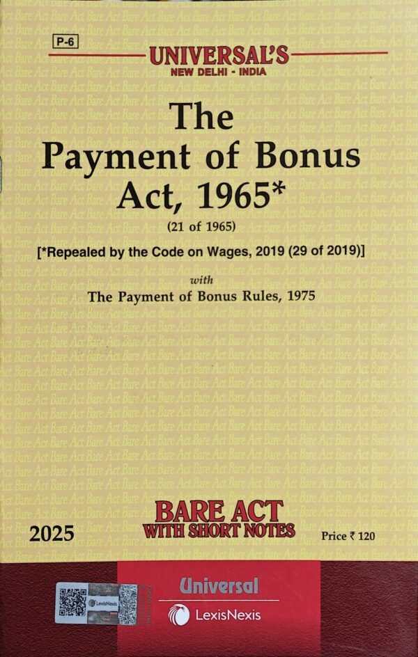 Universal's The Payment of Bonus Act, 1965 Edition 2025