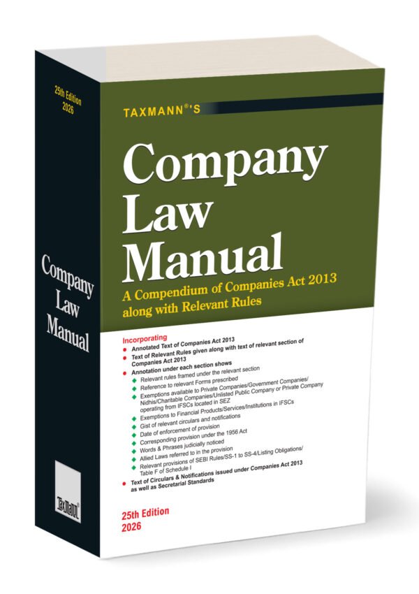 Taxmann's Company Law Manual 2026