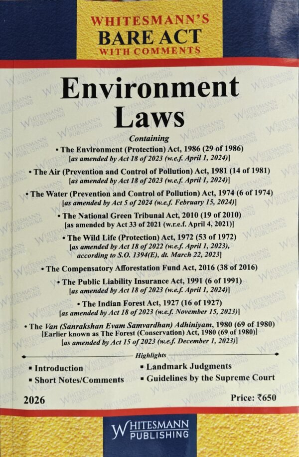 Whitesmann's Environment Laws Edition 2026