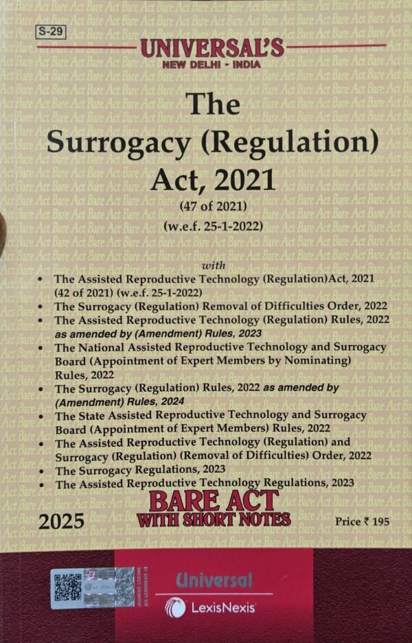 Universal's The Surrogacy (Regulation) Act, 2021 Edition 2025