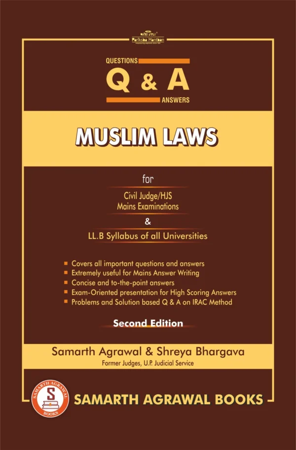 Pariksha Manthan’s Questions and Answers: Muslim Law  by Samarth Agrawal Edition 2026
