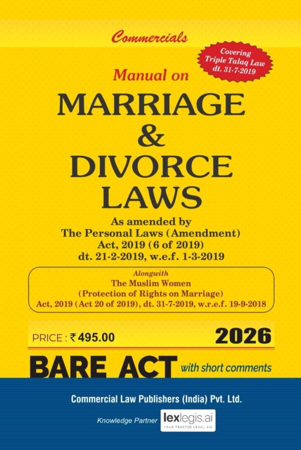 Commercial's Manual on Marriage and Divorce Laws Edition 2026