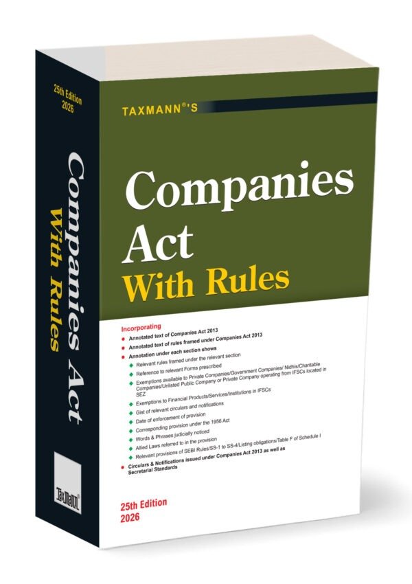 Taxmann's Companies Act with Rules Edition 2026