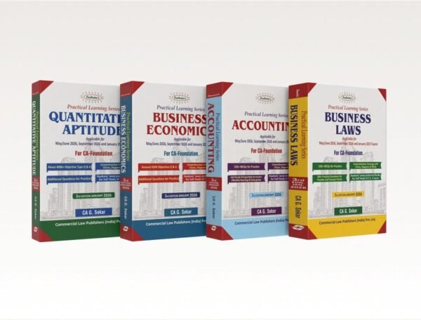 Padhuka’s Practical Learning series for CA Foundation set of 4 Books by G. Sekar (Commercial) Edition 2026 (Quantitative Aptitude, Business Economics, Accounting, and Business Laws)