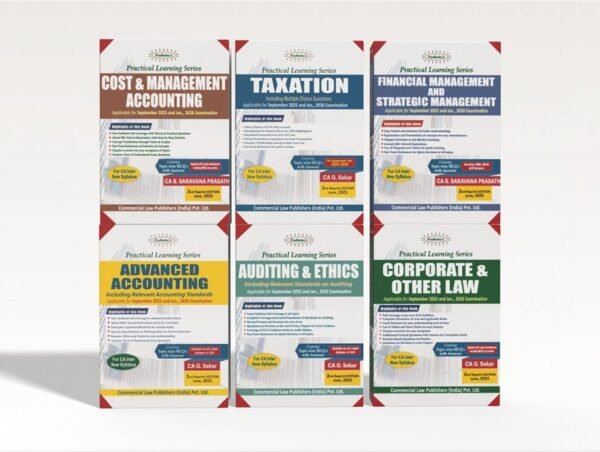 Padhuka’s Practical Learning Series CA Inter New Syllabus 2023 by G. Sekar (Commercial)