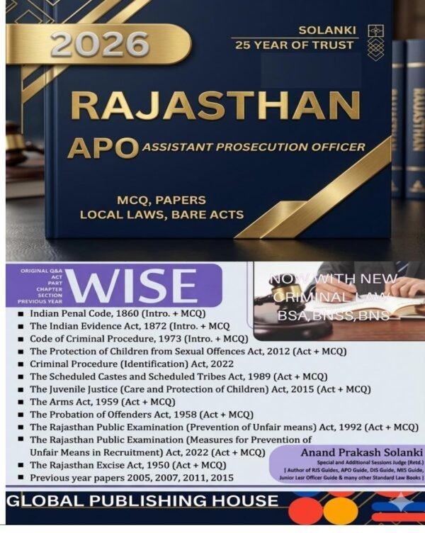 Global's Rajasthan Assistant Prosecution Officer (APO) Competitive Examination Guide Edition 2026