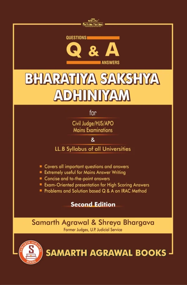 Pariksha Manthan’s Questions and Answers: Bharatiya Sakshya Adhiniyam (BSA) by Shreya Bhargava and Samarth Agrawal 2026