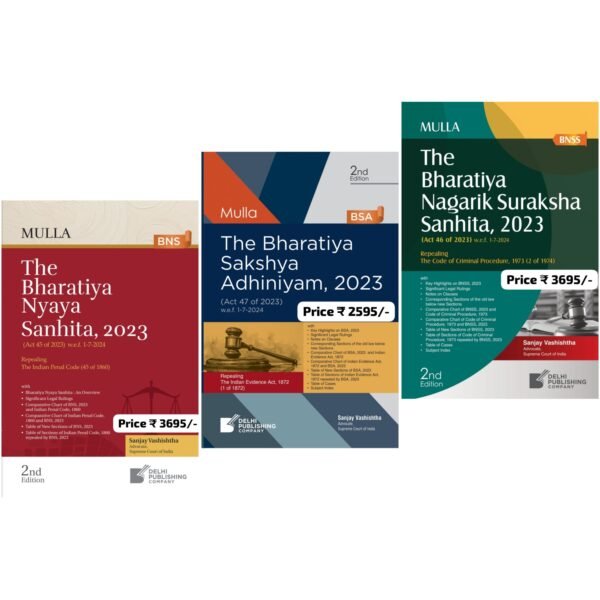 DPC's Commentary on New Criminal Laws | The Bharatiya Sakshya Adhiniyam, 2023 | The Bharatiya Nagarik Suraksha Sanhita, 2023 | The Bharatiya Nyaya Sanhita, 2023 by Mulla | Combo of 3 Edition 2026