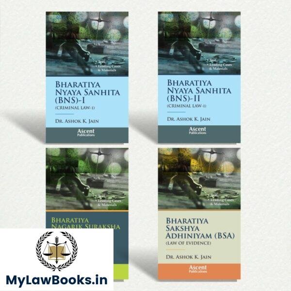 Ascent’s New Criminal Laws Set (BNS+ BNSS + BSA) [4 Books]
