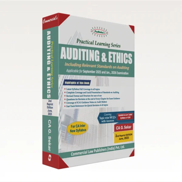 Commercial's Padhuka Practical Learning Series — Auditing and Ethics For CA Inter by G. Sekar Edition 2025