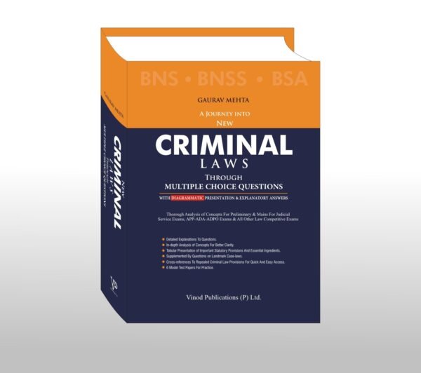 Vinod Publication's A Journey into New Criminal Laws through Multiple Choice Questions (MCQ) by Gaurav Mehta