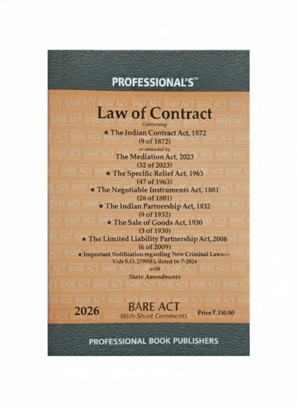 Professional's Law of Contract consisting of 6 Acts Edition 2026