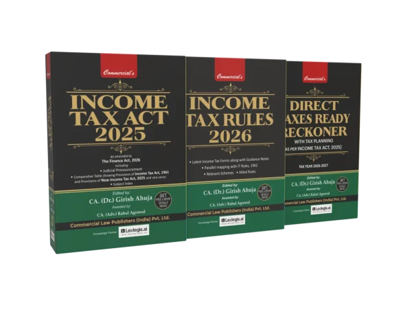 Commercial’s Essential Income Tax Combo 2025 (Direct Tax Ready Reckoner + Income Tax Act + Income Tax Rules) by Dr. Girish Ahuja & Dr. Ravi Gupta Edition 2026
