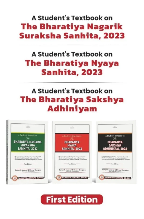 Samarth's Student’s Textbook: [Combo Pack] BNSS, BSA, BNS by Samarth Agrawal and Shreya Bhargava Edition 2026