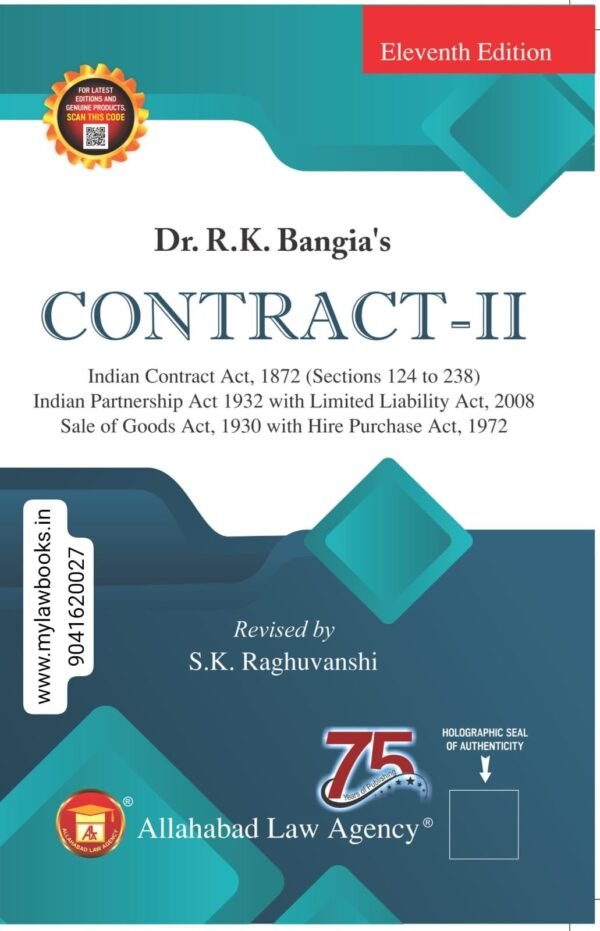 ALA’s Law of Contract II by Dr. R.K. Bangia – 11th Edition 2026