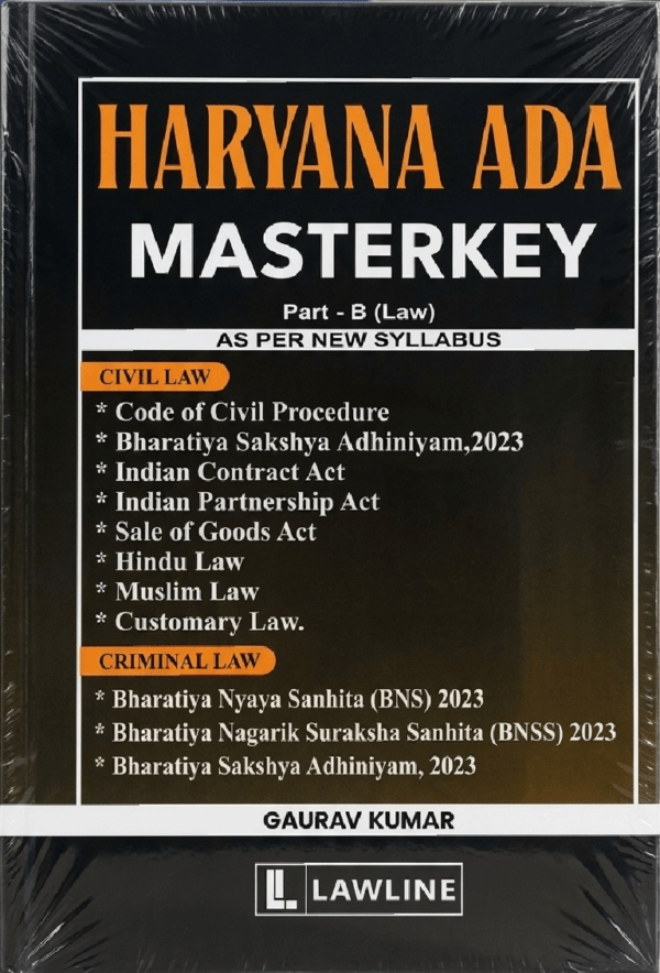 Lawline's Haryana ADA Masterkey Part- B (LAW)  As per New Syllabus Edition 2026