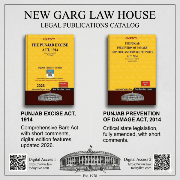 Garg's  Combo of The Punjab Excise Act, 1914 and The Punjab Prevention of Damage to Public and Private Property Act, 2014 Edition 2026