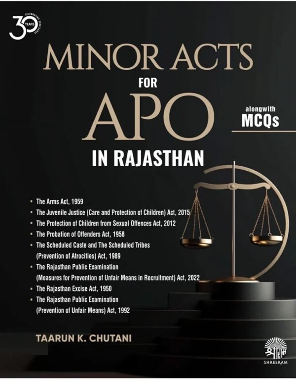 Shreeram's Minor Acts for APO in Rajasthan with MCQ