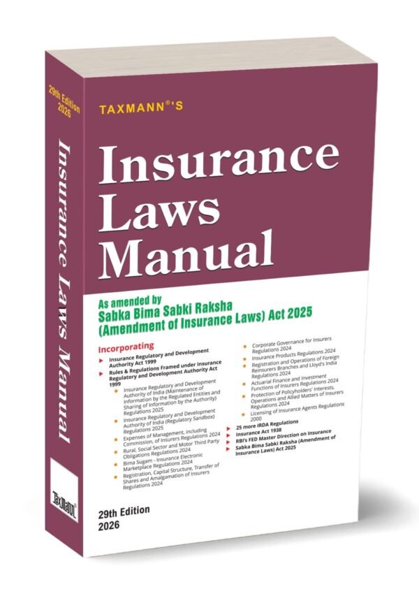Taxmann's Insurance Laws Manual Edition 2026