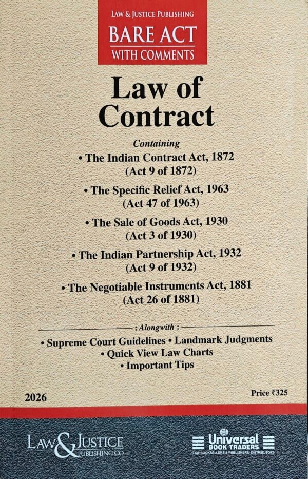 LJP's Law of Contract consisting of 5 Acts Edition 2026