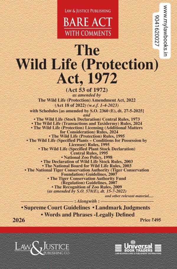 LJP's The Wild Life (Protection) Act, 1972 Edition 2026