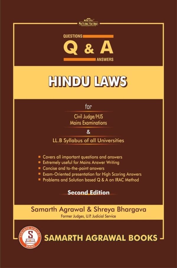 Pariksha Manthan’s Questions and Answers: Hindu Law by Samarth Agrawal Edition 2026-27